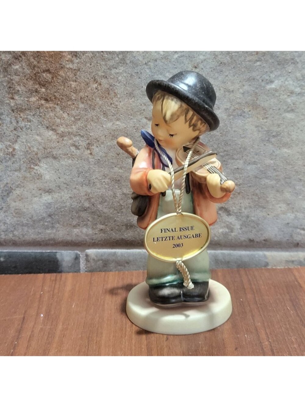 Goebel Hummel Little Fiddler Figurine Hum 2 Final Issue 2003 Violin Boy Tag
